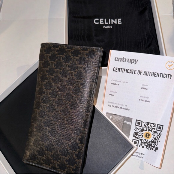 CELINE LONG WALLET DUST BAG BOX AWESOME - Picture 1 of 7